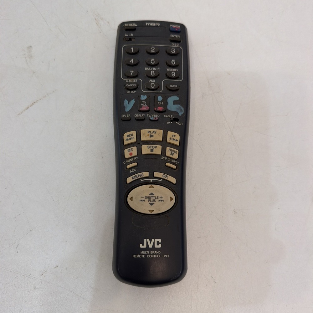 JVC LP20878-009 Multi-Brand VCR TV Remote Control
